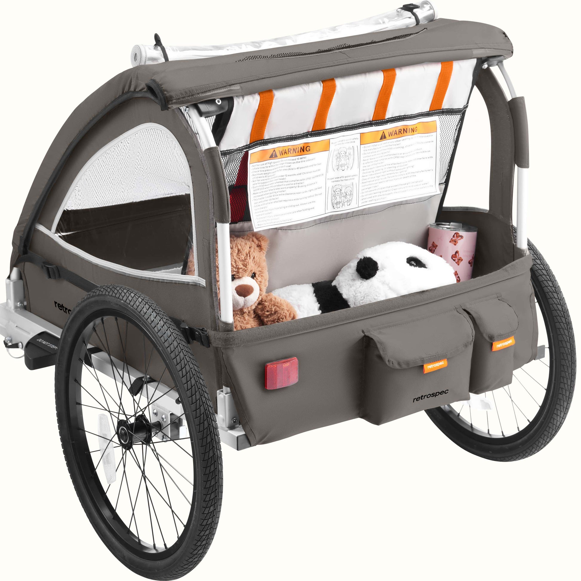 Rover Plus Kids Bike Trailer - Single/Double | Retrospec