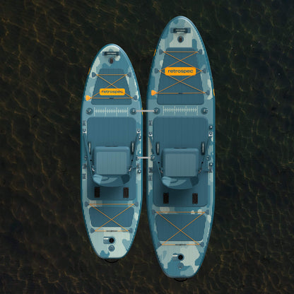 June Inflatable Fishing Paddle Board Kayak Hybrid 11’6” | Retrospec