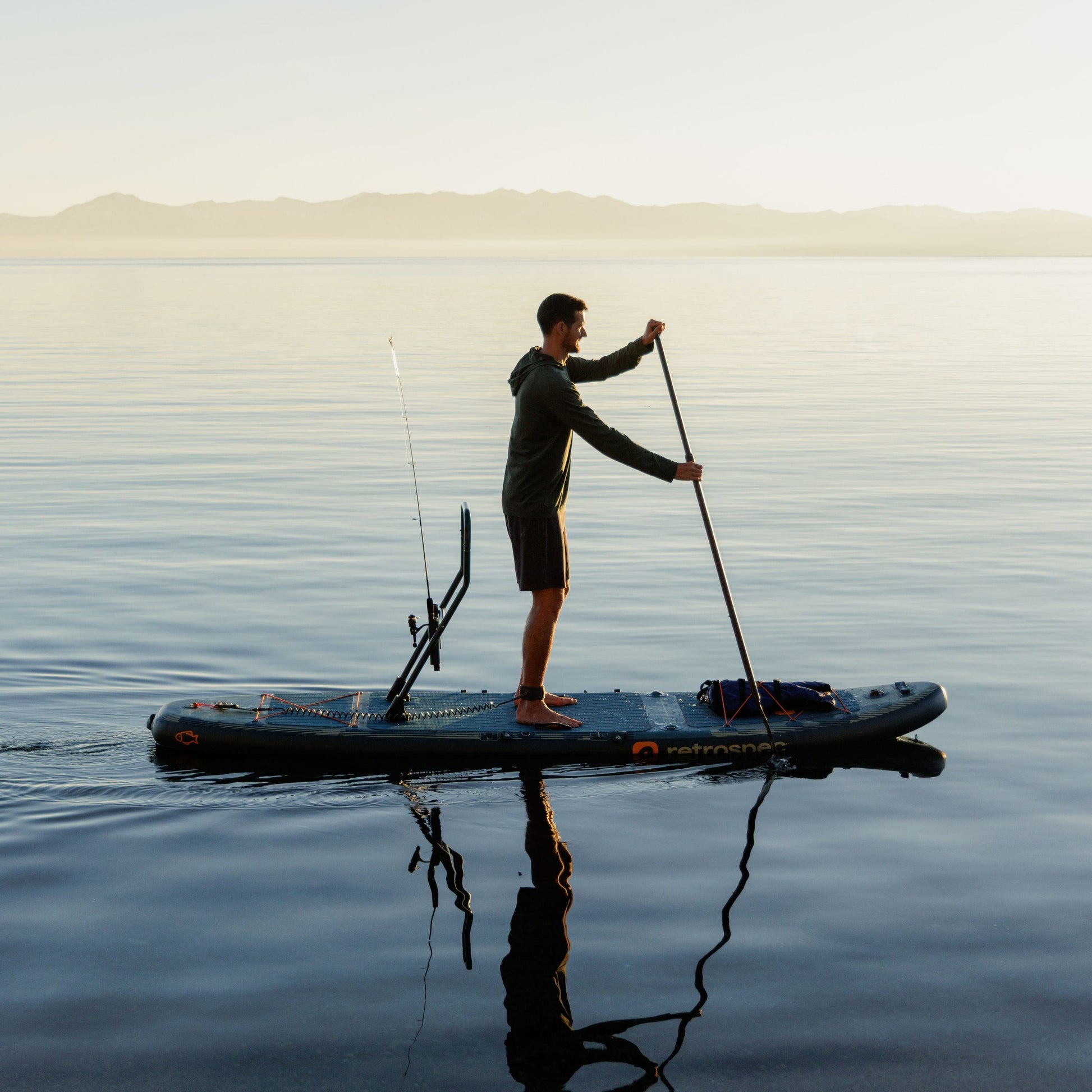June Inflatable Fishing Paddle Board Kayak Hybrid 11’6” | Retrospec