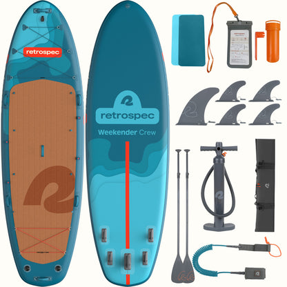 Weekender Crew Multi-Person Inflatable Stand Up Paddle Board 12’ | Retrospec