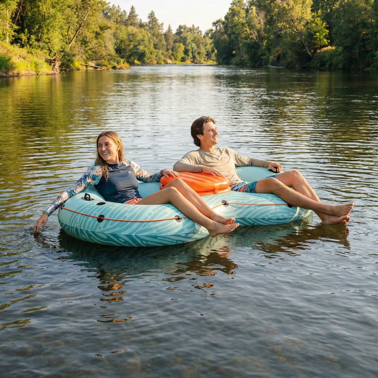 Siesta Float Double Inflatable River Tube 90” | Retrospec