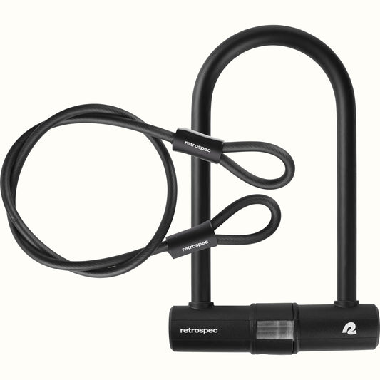 Lookout U-Lock Bike Lock With Cable - 14mm | Retrospec