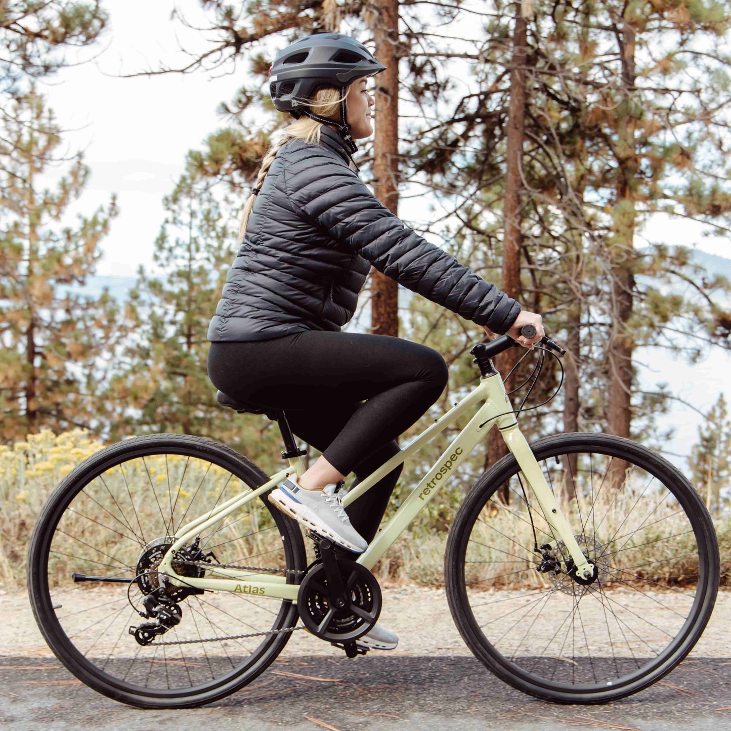 Atlas Fitness Hybrid Bike - Step Through 21 Speed | Retrospec