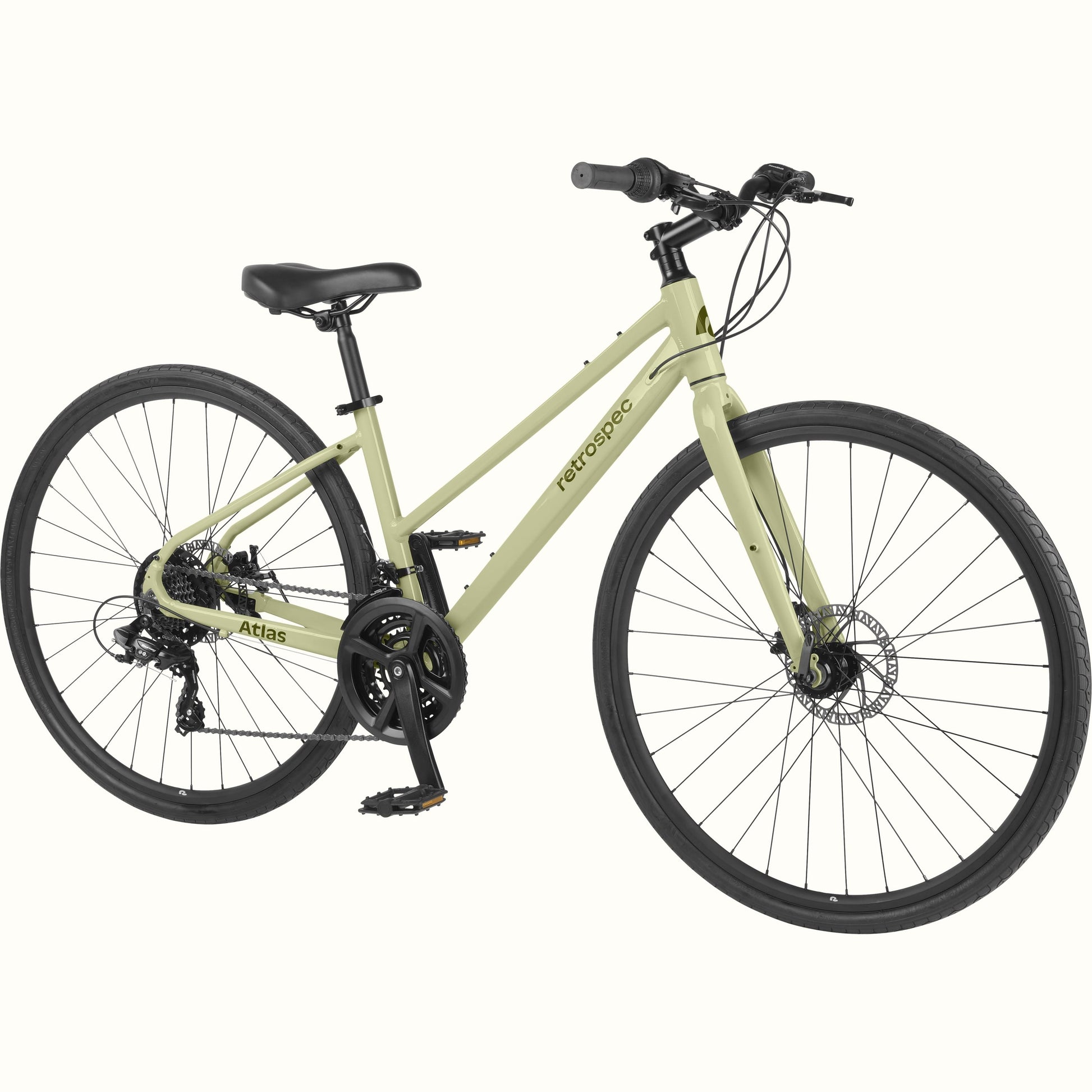 Atlas Fitness Hybrid Bike - Step Through 21 Speed | Retrospec