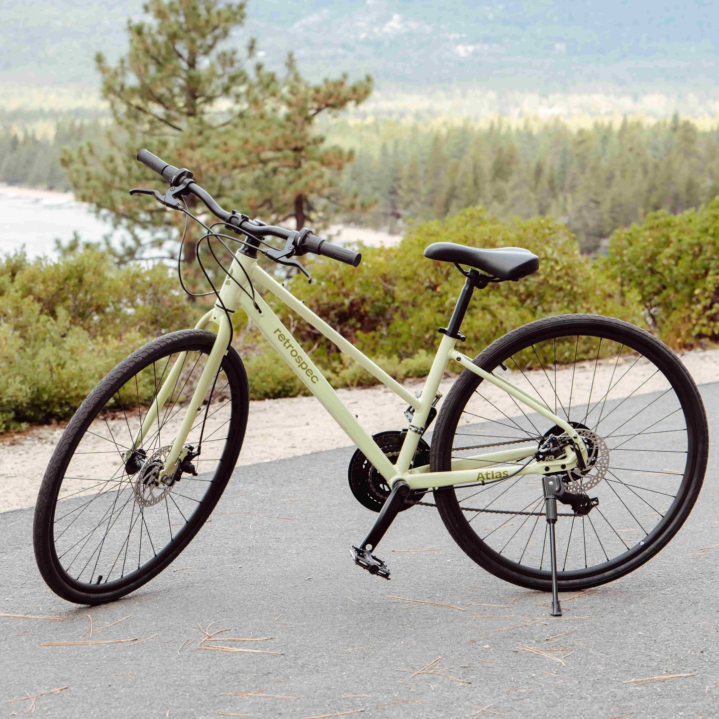 Atlas Fitness Hybrid Bike - Step Through 21 Speed | Retrospec
