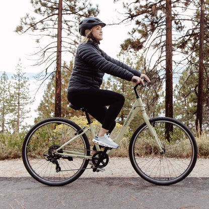 Barron Comfort Hybrid Bike - Step Through 7 Speed | Retrospec