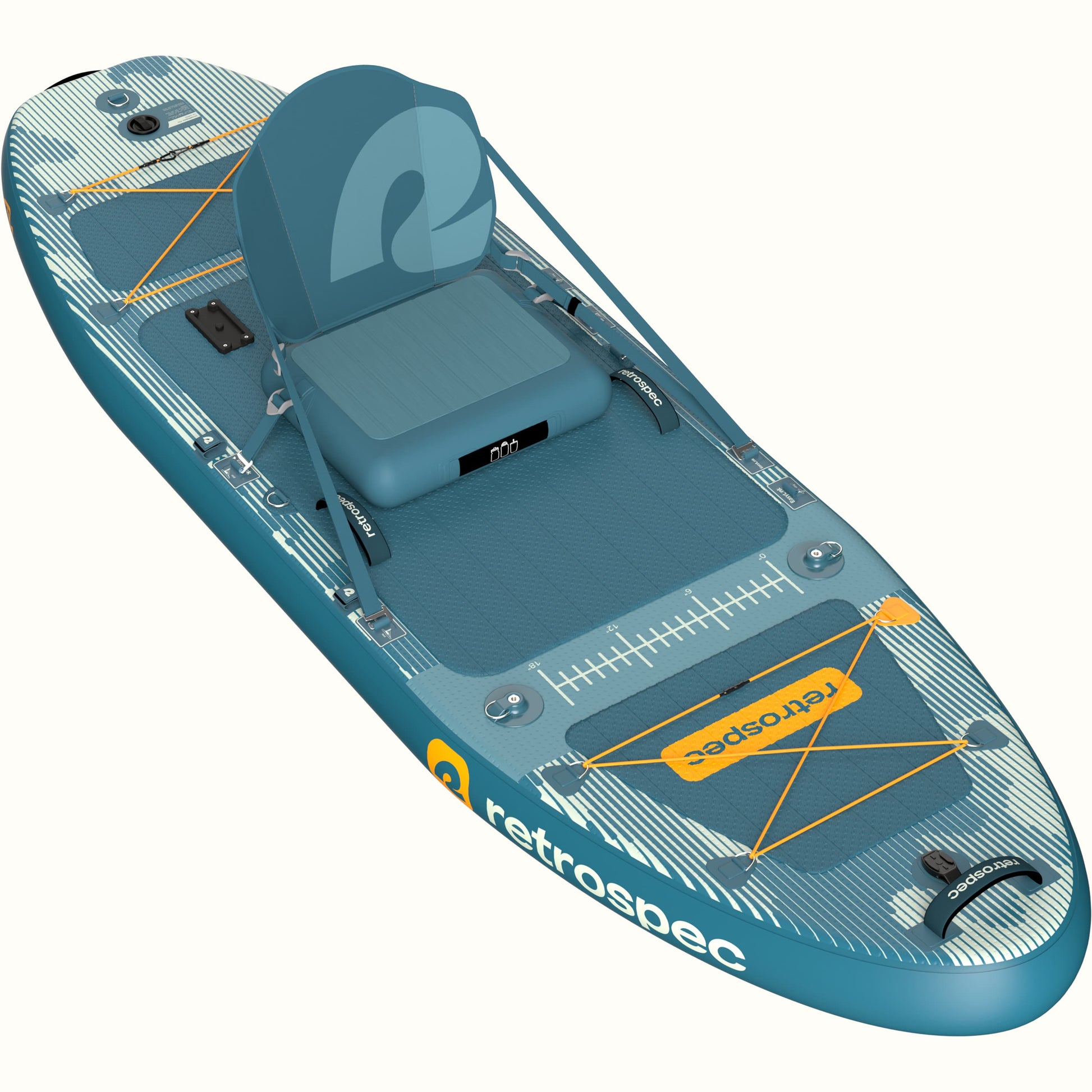 June Nano Kids Inflatable Fishing Paddle Board Kayak Hybrid 9'6" | Retrospec