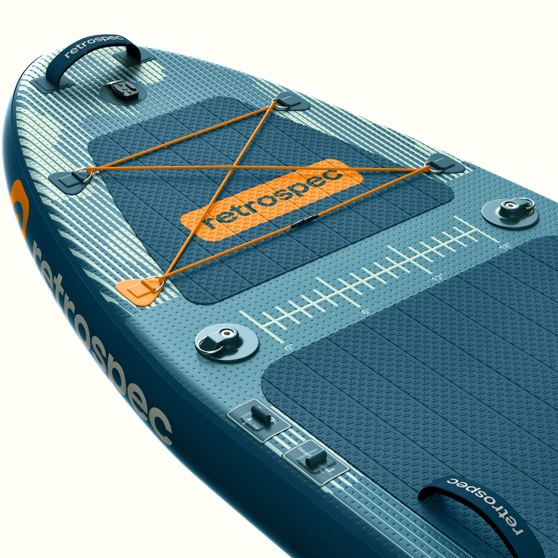 June Nano Kids Inflatable Fishing Paddle Board Kayak Hybrid 9'6" | Retrospec