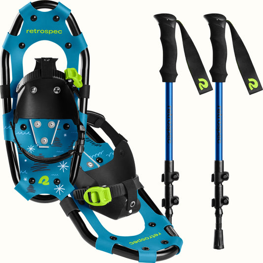 Drifter Kids Snowshoe Bundle With Trekking Poles | Retrospec