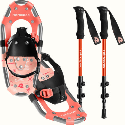 Drifter Kids Snowshoe Bundle With Trekking Poles | Retrospec