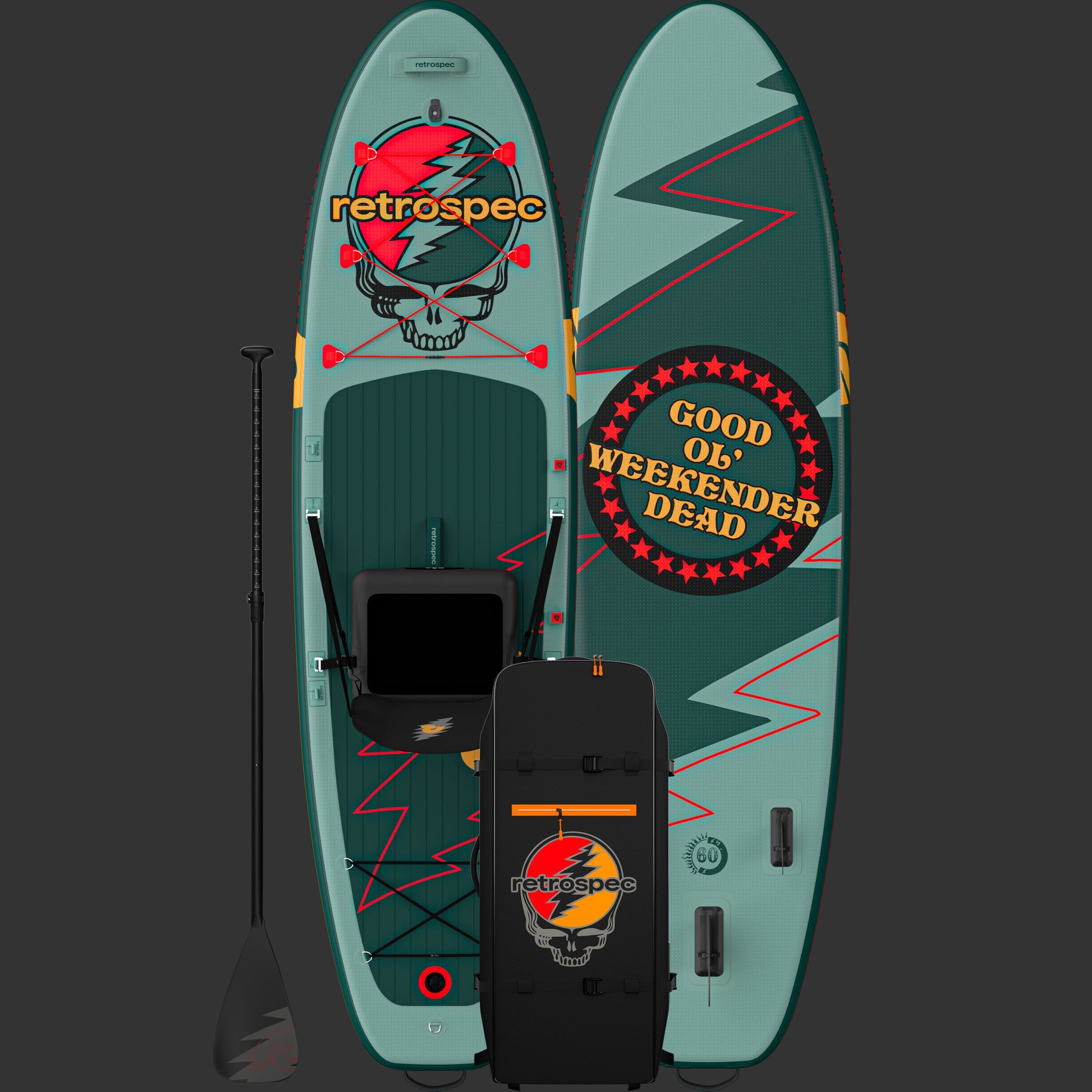 Grateful Dead Weekender Plus Inflatable Stand Up Paddle Board Kayak Hybrid 10'6" | Retrospec