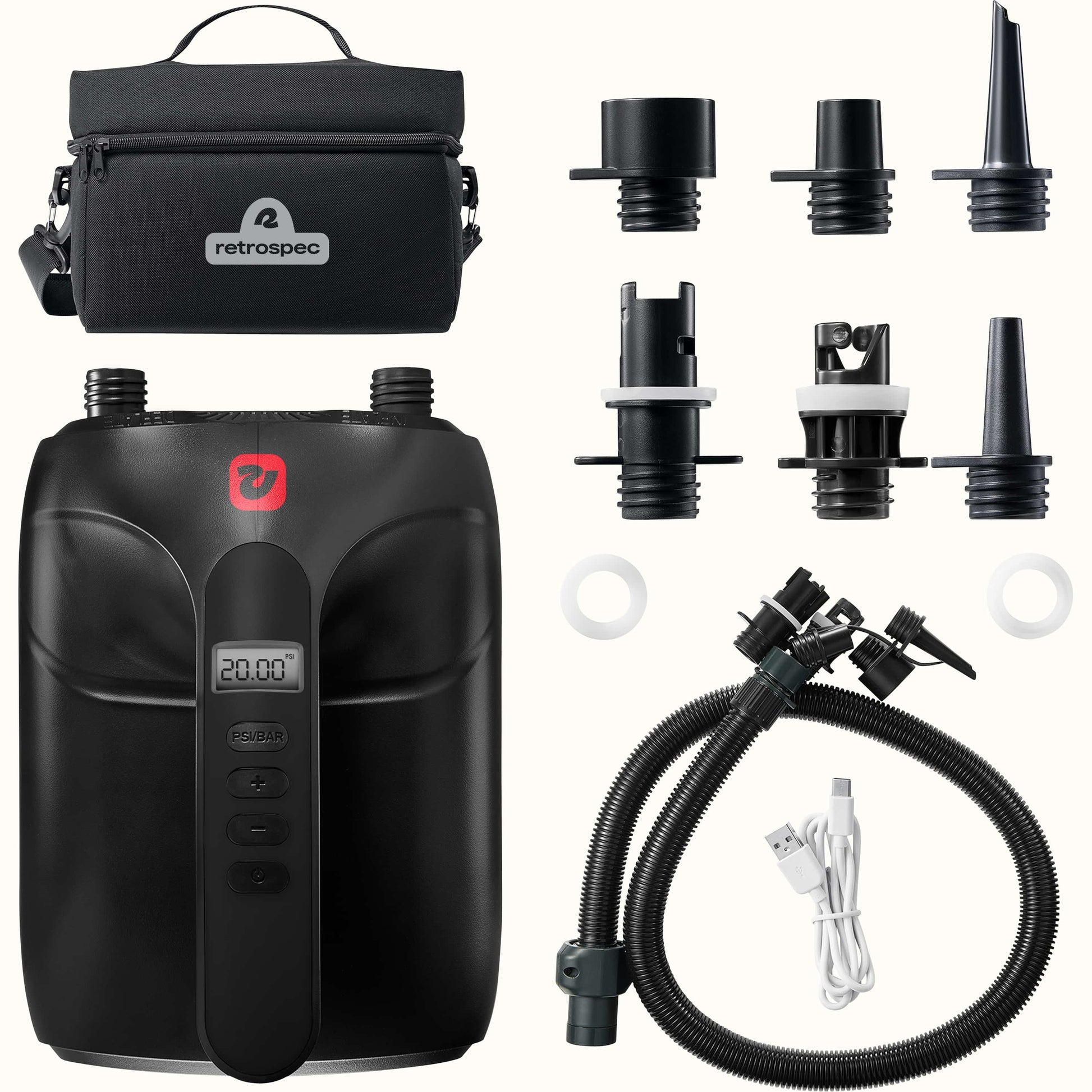 Breeze Plus iSUP Electric Pump with Integrated Battery | Retrospec