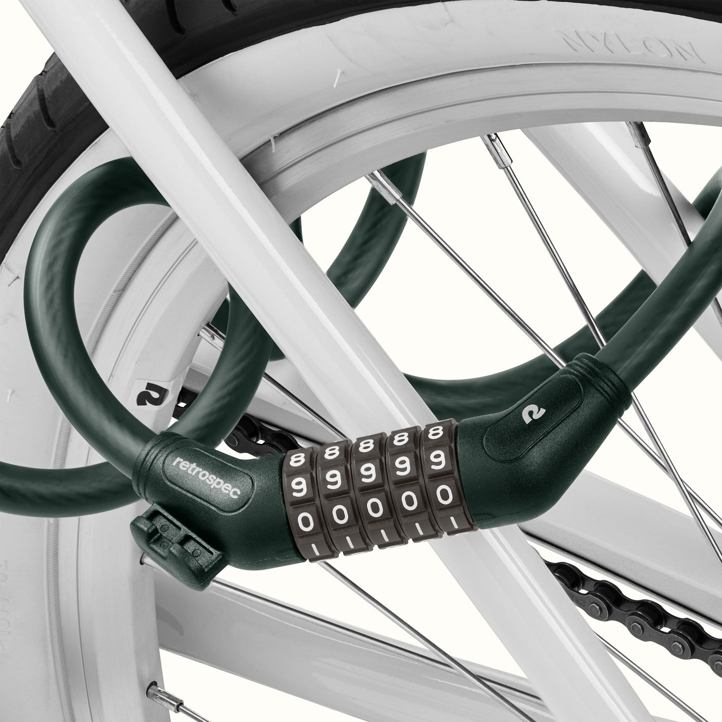 Grizzly Plus Integrated Combo Cable Bike Lock - 12mm | Retrospec