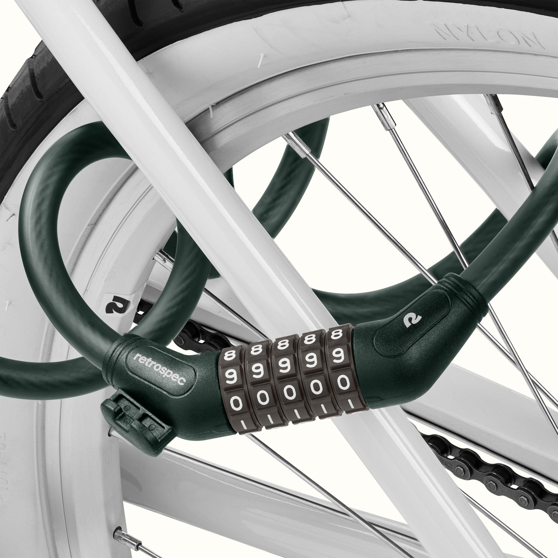 Grizzly Plus Integrated Combo Cable Bike Lock - 12mm | Retrospec