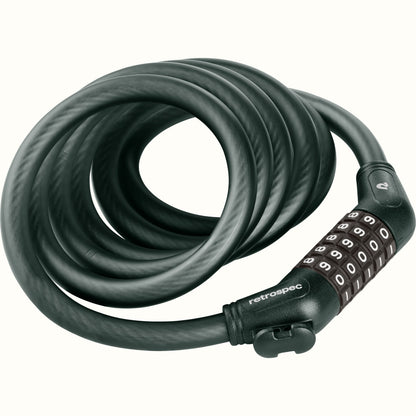 Grizzly Plus Integrated Combo Cable Bike Lock - 12mm | Retrospec