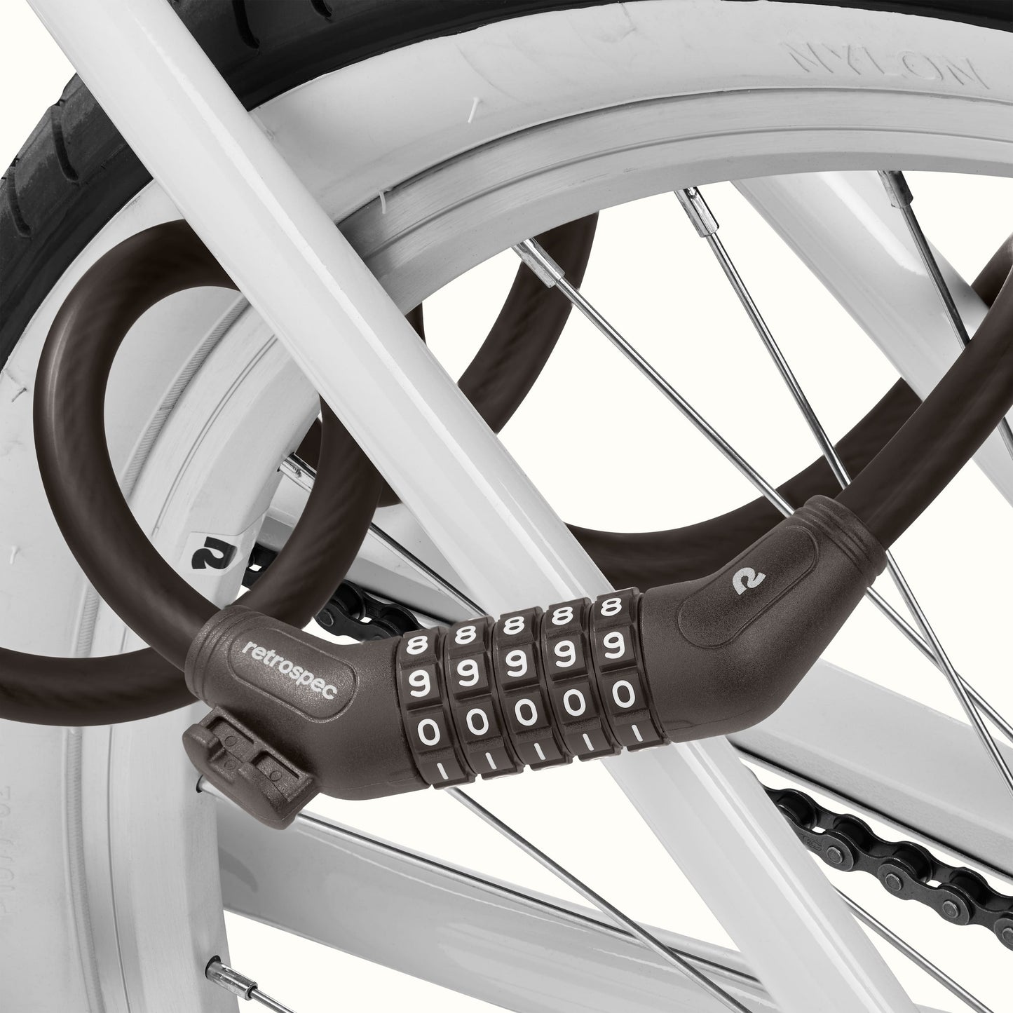 Grizzly Plus Integrated Combo Cable Bike Lock - 12mm | Retrospec