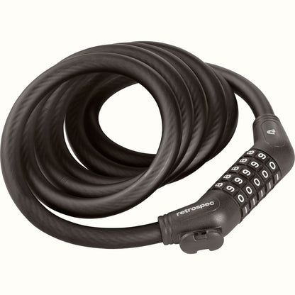 Grizzly Plus Integrated Combo Cable Bike Lock - 12mm | Retrospec