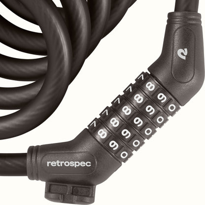 Grizzly Plus Integrated Combo Cable Bike Lock - 12mm | Retrospec