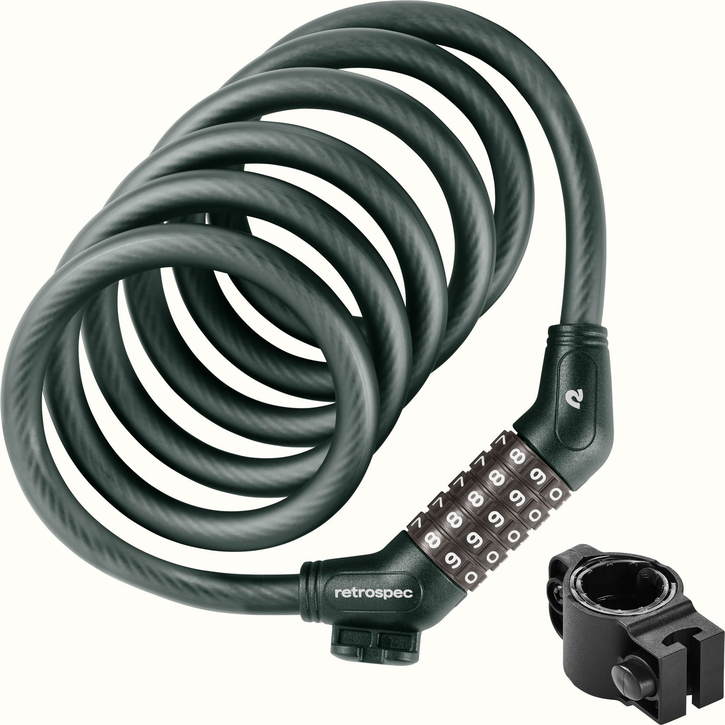 Grizzly Plus Integrated Combo Cable Bike Lock - 12mm | Retrospec
