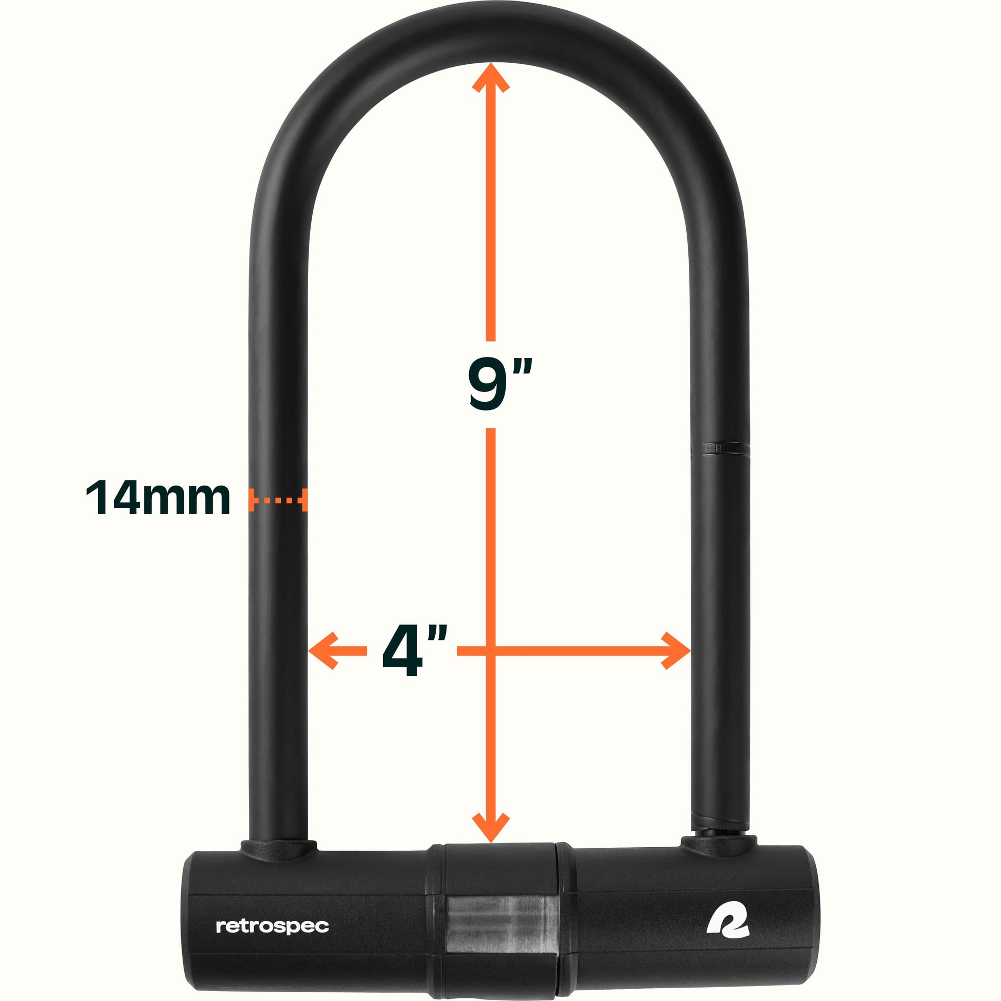 Lookout U-Lock Bike Lock - 14mm | Retrospec