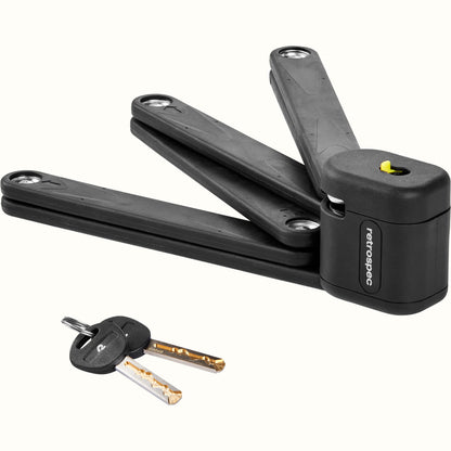 Fortitude Folding Bike Lock With Carrier - 5mm | Retrospec