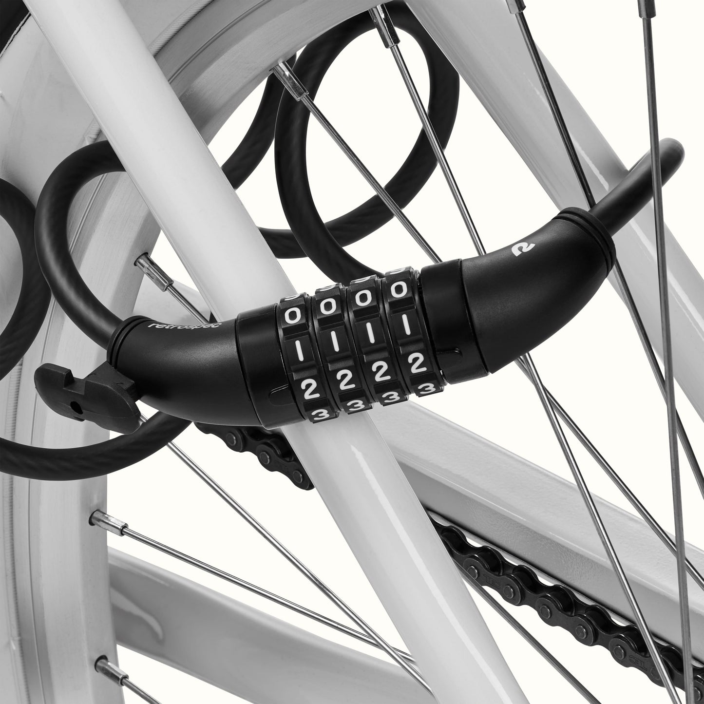 Grizzly Integrated Combo Cable Bike Lock - 8mm | Retrospec
