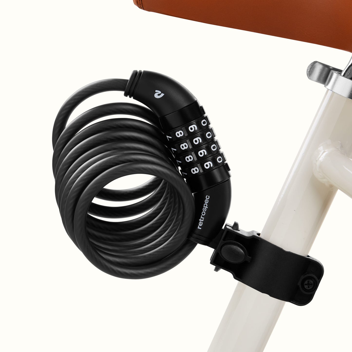 Grizzly Integrated Combo Cable Bike Lock - 8mm | Retrospec