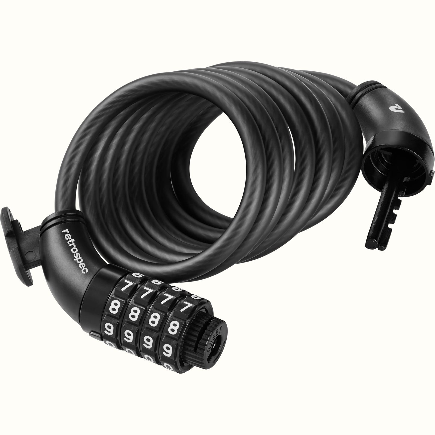 Grizzly Integrated Combo Cable Bike Lock - 8mm | Retrospec