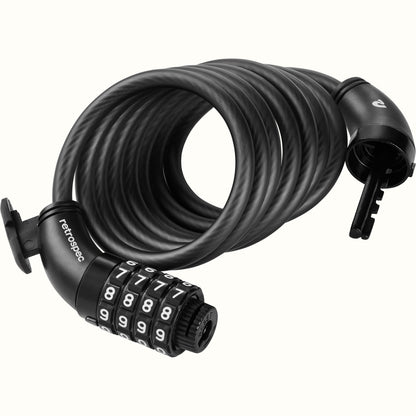 Grizzly Integrated Combo Cable Bike Lock - 8mm | Retrospec